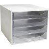 Exacompta 228323D ECOBOX zásuvkový box se 4 zásuvkami Crystal