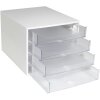 Exacompta 228323D ECOBOX zásuvkový box se 4 zásuvkami Crystal