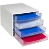 Exacompta 228323D ECOBOX zásuvkový box se 4 zásuvkami Crystal