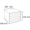 Exacompta 228323D ECOBOX zásuvkový box se 4 zásuvkami Crystal