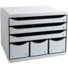 Exacompta STOREBOX zásuvkový box 6 otevřených zásuvek Office světle šedá