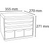 Exacompta STOREBOX zásuvkový box 6 otevřených zásuvek Office světle šedá