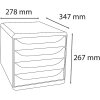 Exacompta zásuvkový box Big Box 4 otevřené zásuvky Iderama královská modrá