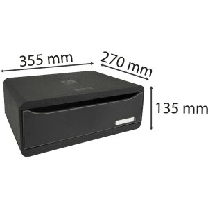 TOOLBOX 317714D Úložný modul 1 zásuvka Černá