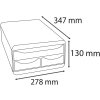 Exacompta 311913D SMALL-BOX se 3 zásuvkami Black Office White Harlequin