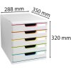 Exacompta 301913D Zásuvkový box MODULO A4 5 zásuvek Bílý Harlekýn