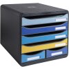 Exacompta 3124202D Zásuvkový box BIG BOX MAXI 6 zásuvek Bee Blue