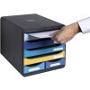 Exacompta 3124202D Zásuvkový box BIG BOX MAXI 6 zásuvek Bee Blue