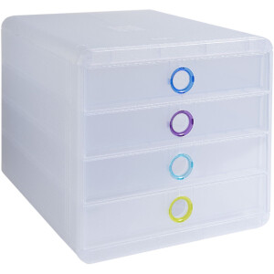 Exacompta Chromaline zásuvkový box 4 zásuvky POP-BOX na dokumenty A4+