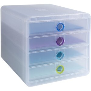 Exacompta Chromaline zásuvkový box 4 zásuvky POP-BOX na dokumenty A4+