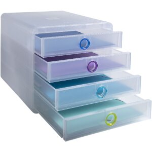 Exacompta Chromaline zásuvkový box 4 zásuvky POP-BOX na dokumenty A4+