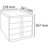 Exacompta Chromaline zásuvkový box 4 zásuvky POP-BOX na dokumenty A4+