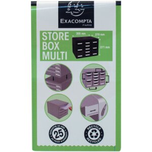 Exacompta zásuvkový box STORE BOX MULTI 11 zásuvek Black Office Black