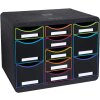 Exacompta zásuvkový box STORE BOX MULTI 11 zásuvek Black Office Black