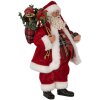 Clayre & Eef 65596 Vánoční ozdoba 27 cm červená klasická textilní plastová
