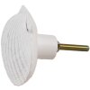 Clayre & Eef 65734 Dveřní klika Shell White Polyresin 6x4x6 cm Vintage Style