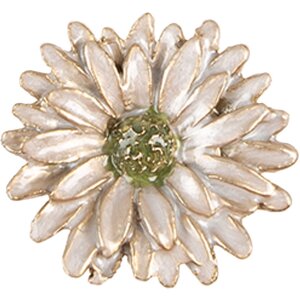 Clayre & Eef 65738 Klika na dveře Flower White Gold...