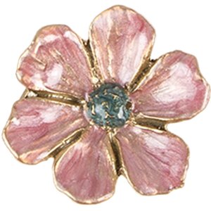 Clayre Eef Klika na dveře Flower Pink Ø 4x3 cm...