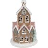 Clayre & Eef 6PR4308 Dekorace domeček s LED Ø 14x22 cm / 3xAAA
