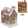 Clayre & Eef 6PR4317 Dekorace domeček s LED 13x10x16 cm / 3xAAA