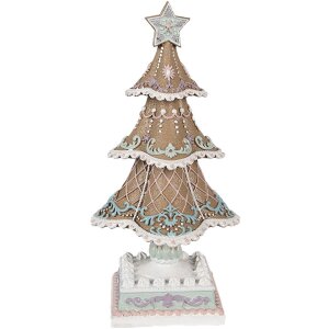 Clayre & Eef 6PR4320 Dekorace vánoční stromek 12x12x25 cm