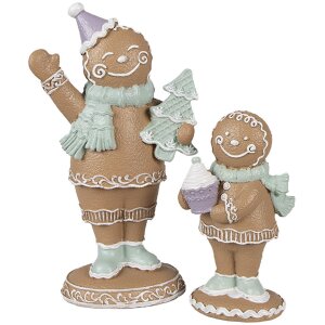 Clayre & Eef 6PR4321 Dekorace perníček 9x5x16 cm