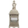 Clayre & Eef 6Y5586 Lucerna Železné sklo Šedozelená 20x20x51 cm Starožitný styl