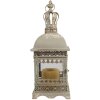 Clayre & Eef 6Y5586 Lucerna Železné sklo Šedozelená 20x20x51 cm Starožitný styl