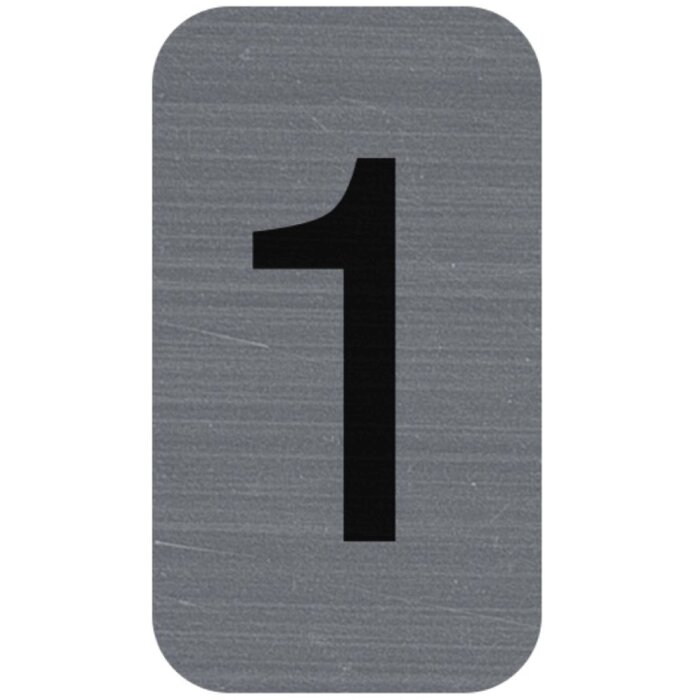 Exacompta informační cedule samolepicí hliník 2,5x4,4cm šedé číslice 0-9