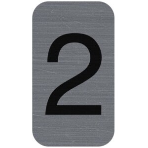 Exacompta informační cedule samolepicí hliník 2,5x4,4cm šedé číslice 0-9