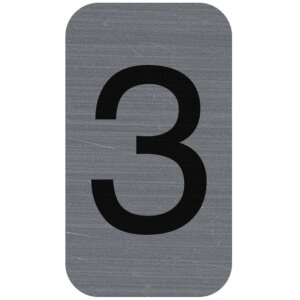 Exacompta informační cedule samolepicí hliník 2,5x4,4cm šedé číslice 0-9