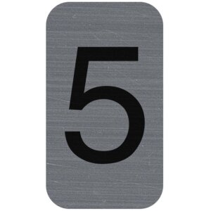 Exacompta informační cedule samolepicí hliník 2,5x4,4cm šedé číslice 0-9