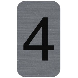 Exacompta informační cedule samolepicí hliník 2,5x4,4cm šedé číslice 0-9