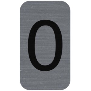 Exacompta informační cedule samolepicí hliník 2,5x4,4cm šedé číslice 0-9