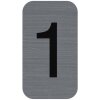 Exacompta informační cedule samolepicí hliník 2,5x4,4cm šedé číslice 0-9
