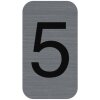 Exacompta informační cedule samolepicí hliník 2,5x4,4cm šedé číslice 0-9