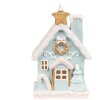 Clayre & Eef 6PR4201 Dekorace domeček s LED diodami 9x8x15 cm