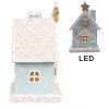 Clayre & Eef 6PR4201 Dekorace domeček s LED diodami 9x8x15 cm