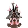 Clayre & Eef 6PR4240 Dekorace domeček s LED 16x13x26 cm / 3xAA