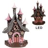 Clayre & Eef 6PR4240 Dekorace domeček s LED 16x13x26 cm / 3xAA
