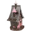 Clayre & Eef 6PR4240 Dekorace domeček s LED 16x13x26 cm / 3xAA