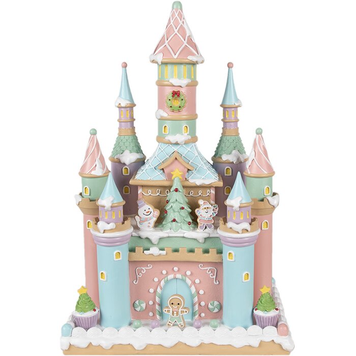 Clayre & Eef 6PR4262 Dekorace Zámek 27x18x42 cm