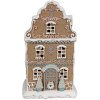 Clayre & Eef Perníková chaloupka s LED diodami 12x9x20 cm Polyresinová vánoční dekorace