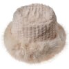 Clayre Eef JZCA0025BE Dámská čepice Beige Synthetic se šňůrkou na stažení