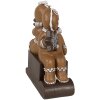 Clayre Eef Vánoční dekorace figurka perníček 11x4x13 cm hnědá