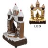 Clayre Eef 6PR4312 Perníková chaloupka LED hudební vánoční dekorace 20x11x27 cm hnědá