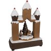 Clayre Eef 6PR4312 Perníková chaloupka LED hudební vánoční dekorace 20x11x27 cm hnědá