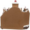 Clayre Eef Vánoční dekorace Perníková chaloupka LED Hudba 33x17x30 cm Hnědá barva
