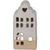 Clayre & Eef Stojánek na čajovou svíčku House Beige Ceramic 7x6x14 cm Country Style
