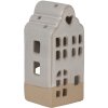 Clayre & Eef Stojánek na čajovou svíčku House Beige Ceramic 7x6x14 cm Country Style